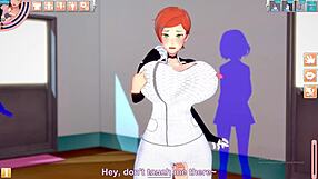 Gwen tennison busty ass squirts in hentai game