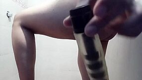 Masturbating in the bathroom with vibrator