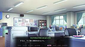 In the anime hentai Saimin Seishidou, Oribe Mafuyu and Mikage Yuuki engage in a secret lesson threesome with game instructions