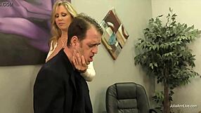 MILF Julia Ann dominates with her big tits and cumshots