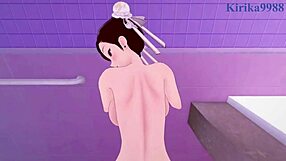 Beautiful 3D animated hentai with big-boobed Chun-li in Street Fighter II-themed action