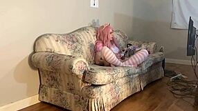 Help! Stepdaughter Stuck Under Christmas Tree Gets Ass Licked and Pussy Pounded by Stepdad!