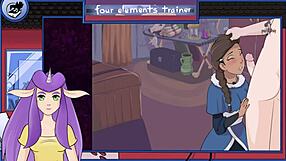 i watch nami give a blowjob in this avatar trainer bonus, it's so hot but i misspell everything like hentai cum facial