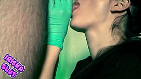 Hot Girl In Mask Gets Cum In Mouth!