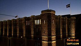 dom bends bound submissives for group bdsm licking