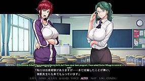 In the anime hentai Saimin Seishidou, Oribe Mafuyu and Mikage Yuuki engage in a secret lesson threesome with game instructions