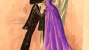 Detailed Vintage Erotic Cartoon Illustration