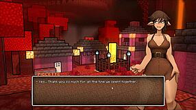 Hornycraft Parody Hentai Game Public Creampie