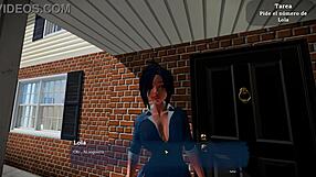 Beautiful anime-like video of my neighbor showing off her big chest