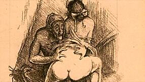 Vintage Erotic Illustration with Classic Sensual Charm