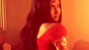Hot Indian belly dancer performs provocative dance moves