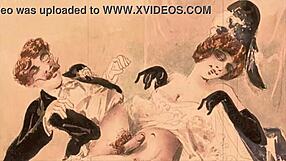 Detailed Vintage Erotic Cartoon Illustration