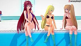 Why Does Akeno Beg For Sex At Public Pool? HS DxD NTR Madness!