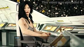 Playing a visual novel with anime space sex games with an alien girl