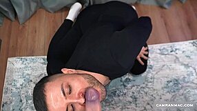 trying to stretch my throat with gay toys dildo deepthroat