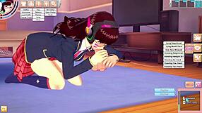 D Va Gets Fucked In The Room With Deepthroat And Riding