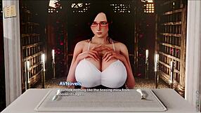 Exploring the inn in anime game adventure 57