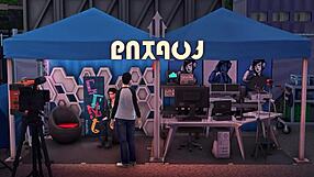 Backstage fun explodes in 3d hentai preview