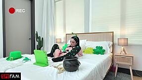 Stepbrother catches selina imai playing for fans