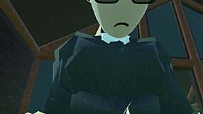 Femboy gives a wet blowjob to his loving master in the recroom