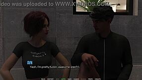 in westview academy part 5, the cute girl gets a huge blowbang with monster cocks and bukkake