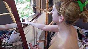 Behind the Scenes with Lola Morango in Deepthroat and Bent Over Lingerie Action