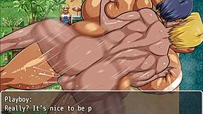 Natsuki Hentai Game Ep 24: Rough Anal Creampie on Public Beach?