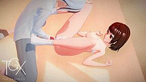 Anime Hentai Futanari Girl in Sexy Blowjob Action