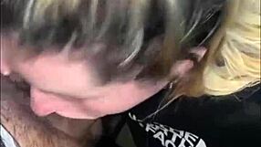 Latina slut deepthroats and swallows cum