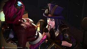 caitlyn explores wild lesbian desires in steamy anime hentai