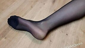 damn, watch her take anal while glued to lesbian porn!