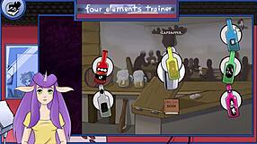 Avatar game trainer mixing drinks