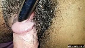 feeling excited as latina girlfriend uses vibrator on pussy in pov