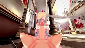 Rosalia from mario bros gets fucked hard with ahegao in 3d cartoon fantasy