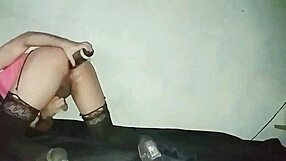 Sofiblack Crossdressed Anal Slut Bends Over for Dildo