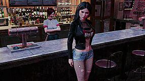 Fashion business in anime game with boobs and cock focused content
