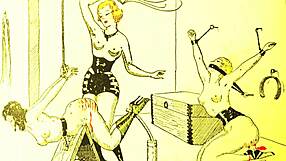 Retro Vintage Erotic Cartoon Drawings