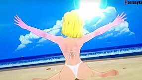 Master Roshi Gets Blowjob from Android 18 for Cash in Dragon Ball Zex