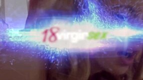 18 virgin hottie masturbates with toy in shaved pussy