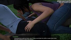 Horny teen gets pounded and creampied in anime game