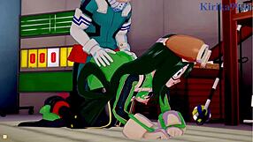 My Hero Academia: Tsuyu, Mt. Lady, and Izuku's steamy scene