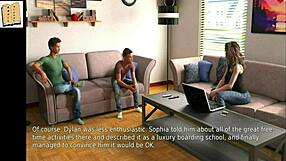 a wife and stepmother in an erotic game scenario