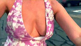 Married woman shows her breasts while riding her bicycle in public