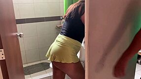 Rico fucks my big ass in the bathroom almost getting caught