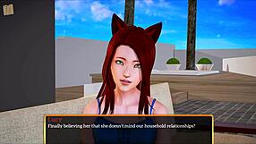 Redhead with Small Tits in Homemade Family Scene