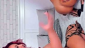 I watch two fat-ass latinas shaking on dildos with big tits bent over