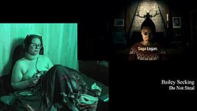 bbw with big natural tits and glasses plays naked alan wake 2, showing long hair and fat body