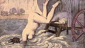 Vintage erotic drawings bring retro charm to life