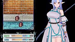 Watching two brothers fuck a witch in anime game