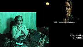bbw with big natural tits and glasses plays naked alan wake 2, showing long hair and fat body